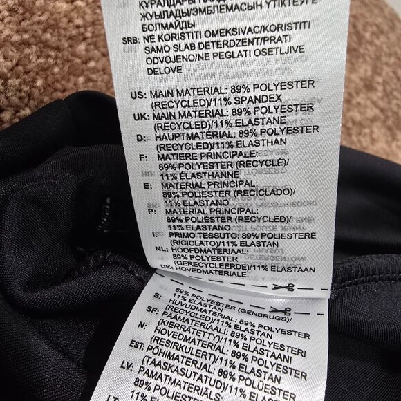 Adidas Leggings Womens Medium 7/8 Length High-Rise Aeroready Black - FLAWS - Picture 10 of 12